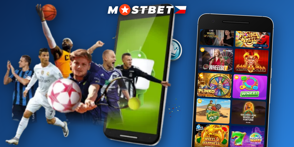 Rozhraní Mostbet Kolo štěstí s tlačítkem Roztočit a výhrami v CZK