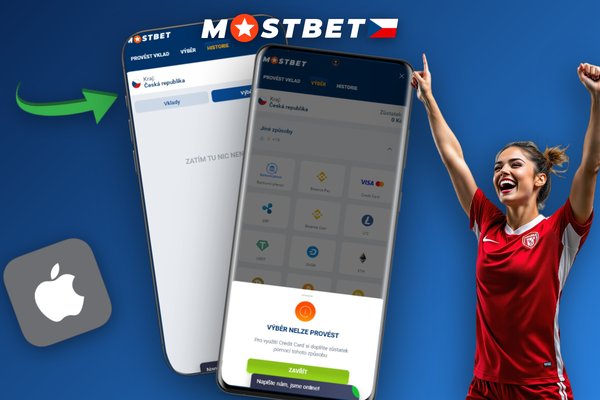 Živý chat Mostbet s dotazem na stav výběru a odpovědí operátora v češtině